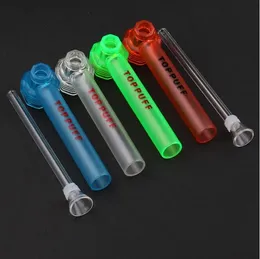 ACOOK TOPPUFF Top Puff Pipa ad acqua Bong in vetro di plastica Portatile Travaling Bruciatore di olio per erbe secche Dab Rig Narghilè