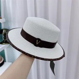 Fashion Bucekt Hat Cap Flat Designer Straw Hat Brand Classic Print And Letters Summer Womens Mens Fitted Baseball Caps217U