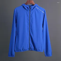 Men's Jackets Quick Dry Running Jacket Thin Fitness Gym Hoodies Jogging Workout Training Sportswear Men Sport Hiking Windbreake