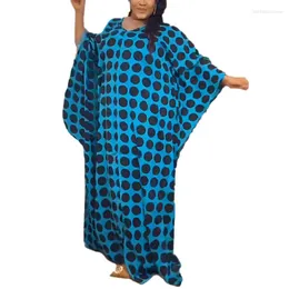 민족 의류 아프리카 플러스 크기의 드레스 여름 우아한 반 소매 v- 넥터 폴리 에스테르 블루 화이트 오렌지 긴 드레스 maxi