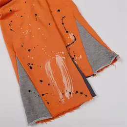 Tasarımcı Erkekler Pantolon Galerileri Sweatpants Benekli Mektup Bölümü Tırplı Erkek Kadın Çift Gevşek Çok Yönlü Pantolon Sütleme 5po