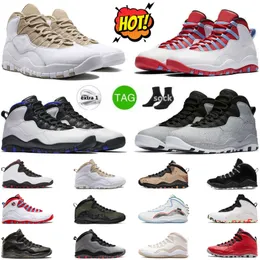 Jumpman 10 skor 10s basketboll herrar 10j ember glöd svart vit orlando skog camo cool grå infraröd cement vingar Seattle Smoke Chicago Shadow Dark Shoe Shoe