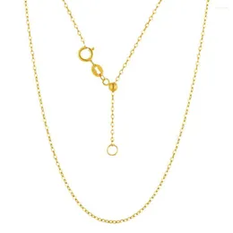 체인 AU750 Real 18K Yellow Gold Necklace Lucky O Chain : 잉크 조절 가능한 여성 선물