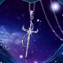 Ketten Isana Yashiro Halskette Braut Das Schwert des Damokles Mann Halsketten Kette Anhänger Mädchen Schmuck Silber Farbe Edelstahl Collares