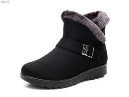 Stivali da neve di alta qualità Scarpe invernali da donna Scarpe da donna con fibbia Piattaforma con zeppa Moda Stivaletti madre Scarpe dropshiping st480 L230704