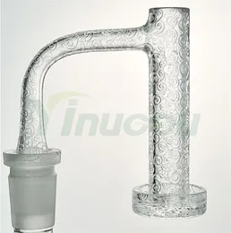 DHL Yinuoou fumar jateado torre de controle de solda completa quartzo banger 16mmod borda chanfrada unhas de fumaça para dab rigs tubos de água de vidro