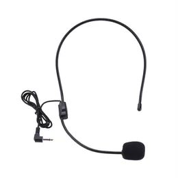 Bärbar headset Microfone Wired 3 5mm Moving Flexible Earphone Dynamic Jack Mic för högtalare Tour Guide Undervisning Lecture2964