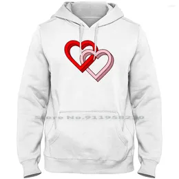 Herrtröjor Alla hjärtans dag Hjärta Design Hoodie Sweater Cotton Cartoon Lovers Trend Movie Sing Sign 2023 Pink Love Desi