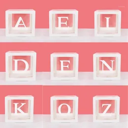 Украшение вечеринки Cyuan a-Z name name Transparent Balloon Box Baby Blocks Boy Girl Gift Swedding Dec