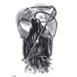 Grim Reaper Adesivo de tatuagem temporária à prova d'água Soul Reaper Tatoo Men Tattoo manga crianças Tatuajes Temporales Fake Tattoo