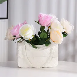 Borsa Vaso Moda creativa Soggiorno Ingresso Mobile TV Decorazione Fiori secchi e vaso di fiori