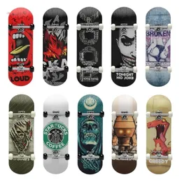 Novelty Games Wooden Fingerboard Complete Set 5 Layer Maple Wood Deck Bearing Wheels Alloy Truck Finger Skate Board Mini Skateboard Kid Toys 230718