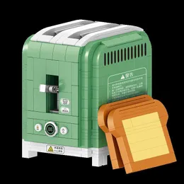 Blocks 456pcs Mug Bread Maker Model Building Blocks Creative Toaster Food Machine Model Mini Blocks Bricks Toy Toys for Children R230718