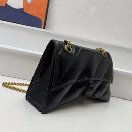 Bolso bandolera de diseñador de lujo Bolso de moda para mujer Bolso de reloj de arena de cadena de alta calidad Bolso de hombro de cuero real billetera Bolsos con letras B Media luna