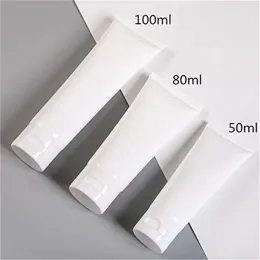 15ml 20ml 30ml 50ml 100ml Bianco Vuoto Riutilizzabile Plastica Morbido Bottiglie per campioni cosmetici Vasi Contenitori da viaggio per lozione doccia