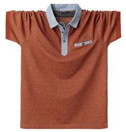 Polos Men Plus 6xl 5xl xxxxl Men Polo Shirt Summer Men Disualible Tregable Short Short Sleeve Polo Cotton Business Proson Shirt 230717
