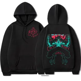 Kvinnors hoodies tröjor Anime Devilman Crybaby Hoodie Men's Female Manga Hooded Sweatshirt Streetwear Casual Harajuku Overdized Pullovers kläder 230718