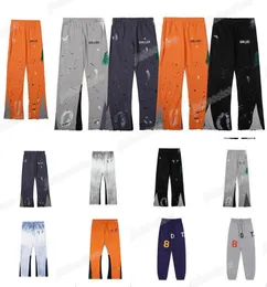 2023 Gallerier Depts byxor Mense Womens Sweatpants Galleries Dept Speckled Letter Print Mans Par Loose Mångsidiga avslappnade byxor raka höfthoppbyxor orange grå