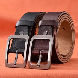 Neck Ties DWTS Cow leather belt men male genuine strap belts for buckle fancy vintage jeans cintos masculinos ceinture homme 230718