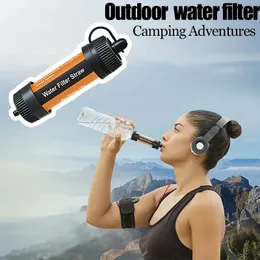 Tragbarer Outdoor-Ultrafiltrationsfilm-Wasserfilter-Strohhalm für Notfall-Camping-Erkundungen, Angeln und Überleben, gerader Trinkwasserreiniger