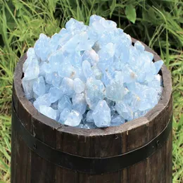 100g doğal gök mavisi celestit kristal kuvars çiğ kaya taşları taş kaba kristal iyileşme enerji taşları