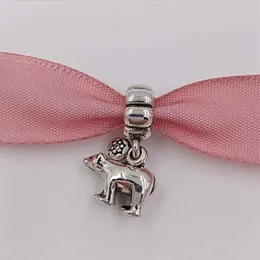 Authentic 925 Sterling Silver Beads Polar Bear Dangle Charm Fits European Pandora Style Jewelry Bracelets & Necklace223O