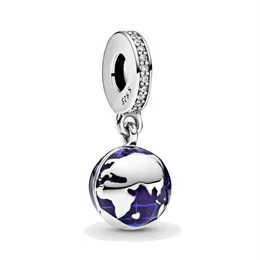 Women Jewelry fit Pandora Charms Bead 925 Silver Love Bracelet Our Blue Planet Dangle Slide Bracelets Beads Jewellery chain Charm 325o