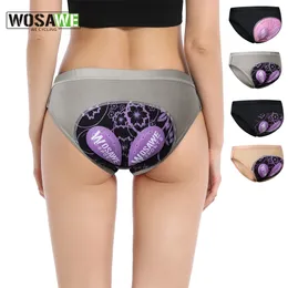 Cykel shorts Wosawe 3D Gel Pad Underwear Pro stockbeständig underbindande cykel svart MTB -cykel 230717