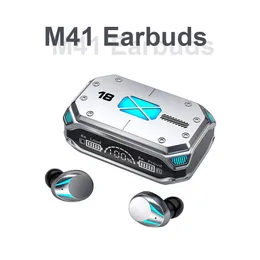 新しいクールなM41 Bluetoothゲームヘッドフォン防水タッチコントロールTWSワイヤレスヘッドセットノイズリダースステレオイヤホン