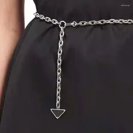 Bälten 2024 Högkvalitativ midja kedjebälte modedesigner Luxurys Casual Chains For Women Party Dress Brands Classic Letter