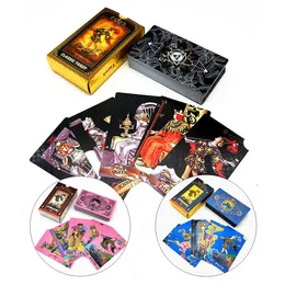 Utomhusspel Aktiviteter 1 Deck Plast Tarot Cards With English Guide Book Pink Black Waterproof Board Fortune Telling Game Astrology Gift L744 230718