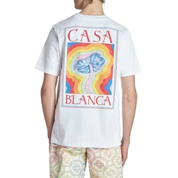 Mens Casual Shirts Casablanca Dreamland Cloud print short sleeve summer CASA mens and womens loose allmatch brand Tshirt 230717