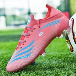Dress Shoes Pink Soccer Shoes Men Ultralight Football Boots Low Cut FG/TF Teenagers Soccer Sneakers Professional Training Football Shoes Men 230717