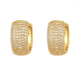 Brincos Stud 2023 Simples Bonito Cor Dourada Para Mulheres Luxo Charmoso Brinco De Cristal Zircão Brinco De Casamento Moda Jóias Presente