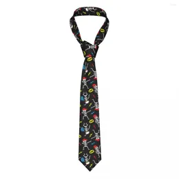 Bow Ties komik çizgi film iskelet dans hip hop constie unisex moda polyester 8 cm dar boyun erkekler gömlek aksesuarları kravat
