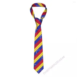 Галстуки -галстуки Венесуэла Флаг шея для мужчин Женщины повседневная клетчатая галстука подходит для стройной свадебной вечеринки галстук Gravatas Gift гордый