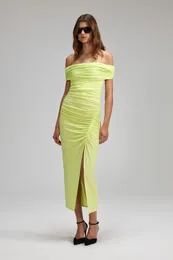 New S-elf Portrait lime jersey midi dress ask your size
