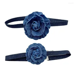 Ketten blaue Blume Halsband Stoff Schlüsselbein Halskette süße romantische Kragen Hochzeit