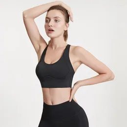 Strój jogi vansydical fitness Gym Crop Top Shockproof Running Sports Bras Kobiety wyściełane push up dziewcząt