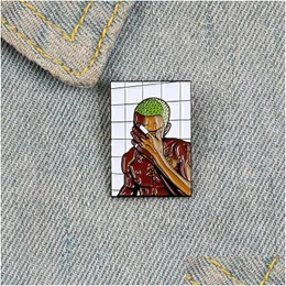 Pins Brooches Singer Album Enamel Pins For Women Injured Man Star Badges Frank Ocean Lapel Pin Clothes Jackets Backpack Jewelry Gif Dhvzf