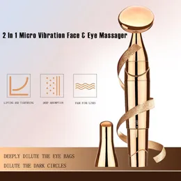 Yüz Bakım Cihazları 3D Titreşimli Yüz Makinesi 2 1 Yüz Göz Tanıtımcısı Kırışıklık Redüktör Vücut Masajı Güzellik Cihazı Cilt Bakım Aracı 230717