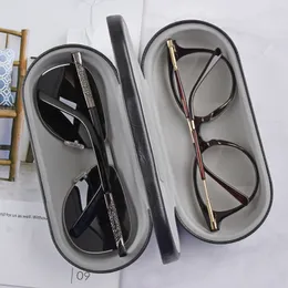 نظارة شمسية 2 في 1 نظارات الاستخدام المزدوج المحمول العلبة طبقة مزدوجة حامل العدسات اللاصقة العدسات إكسسوارات النظارات للنظارات الشمسية 230717