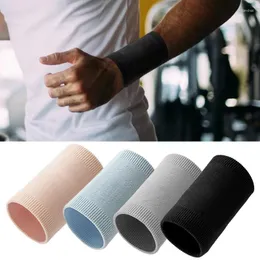 Suporte de pulso 1 par de manga elástica cinta para homens e mulheres pulseira de tênis envoltório esportes sweatband ginásio vôlei