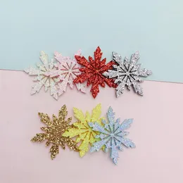 Jullekorationer glitter snöflinga strängar träd hängande hänge prydnader dekoration parti falskt