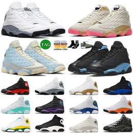 مع Box Nike Air Jordan Retro 13 Jumpman 13 13s رجل نسائي لكرة السلة أحذية هايبر رويال ستارفيش ملعب أحمر فلينت أحذية رياضية لاكي خضراء مقاس 36-47
