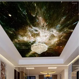 Wallpapers Custom 3d Non-woven Ceiling Po Wonderful Dream Star Wallpaper