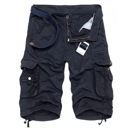 Mens Shorts Summer Cotton Cargo Fashion Multi Pocket Solid Waist Loose Outdoor Mid range No Belt 230718