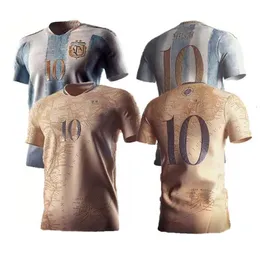 الأرجنتين لكرة القدم قمصان التذكارية 2023 الرجال Kids Kit 22 23 Maillots de Foot Maradona Dybala Messis Mac Allister Player Player Shirt Usiform