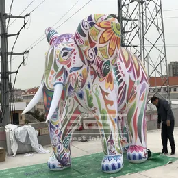 홍보 야외 퍼레이드 또는 클럽 장식 이벤트 파티 320E를위한 다채로운 코끼리 풍선 맞춤형 거인 코끼리 광고