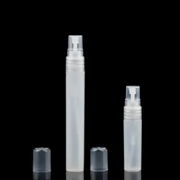 5ml 10mlフロストプラスチックアトマイザーチューブ空の詰め替え可能なマットフレグム香水香りの香りサンプルスプレーボトル017oz 034oz HDDPP